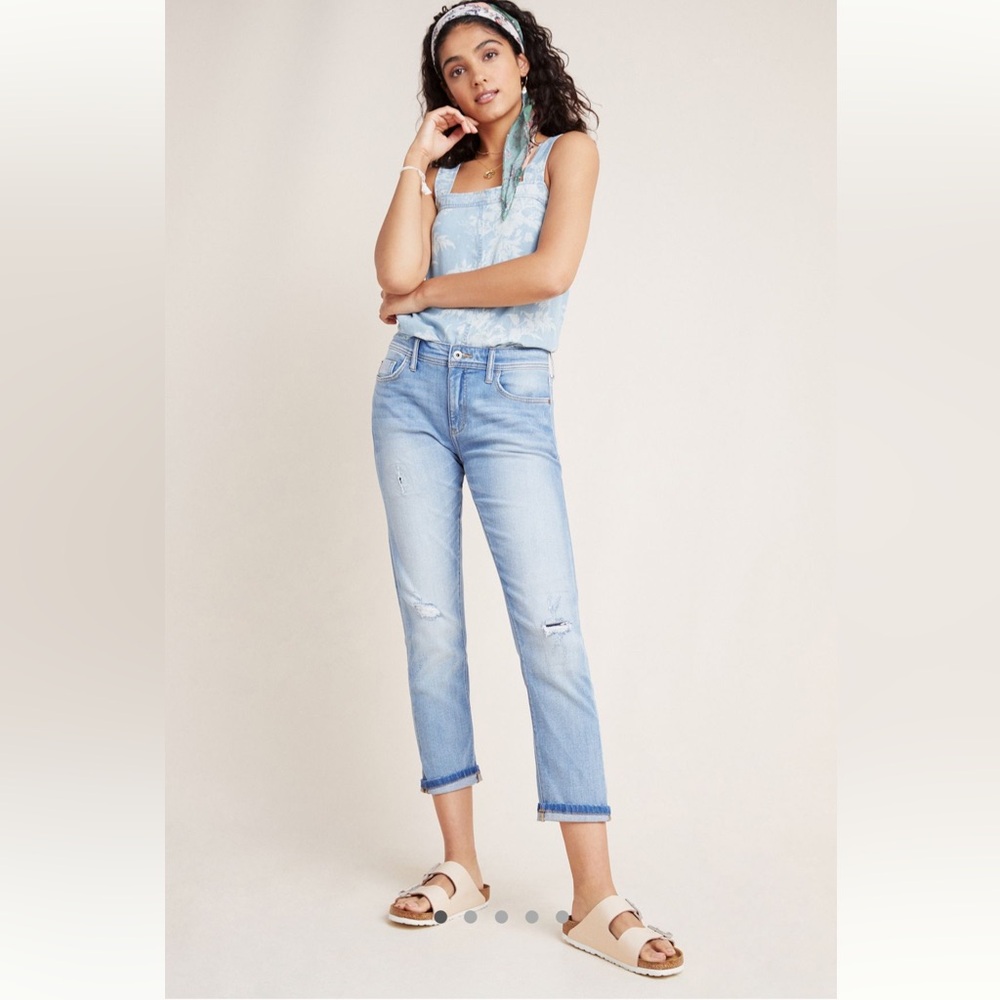 Anthropologie Pilcro Mid Rise Slim Boyfriend Jean